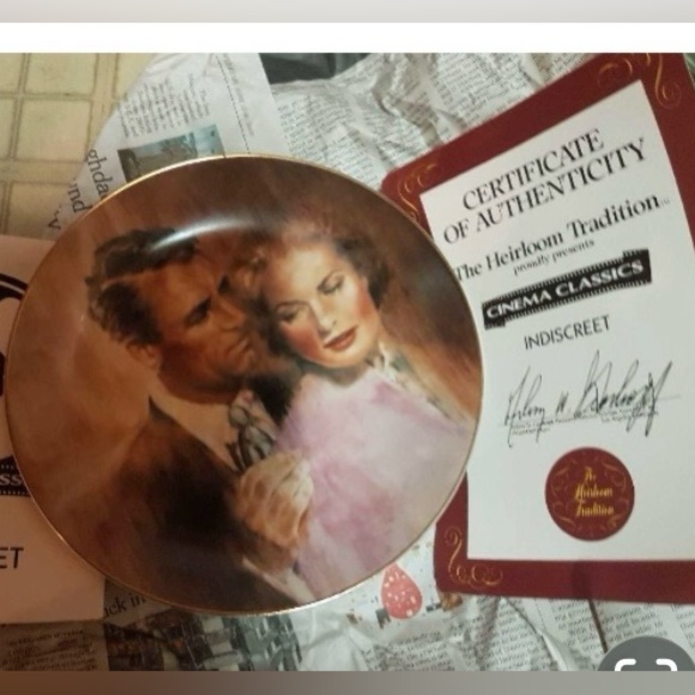 Limited Edition The Heirloom Tradition “Indiscreet collectable porcelain plate